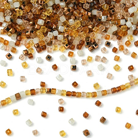 500Pcs Cube Glass Beads GLAA-YWC0005-01F-1