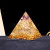 Resin Orgonite Pyramid Display Decorations G-PW0004-55J-1