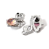 UV Plating Alloy Glass Pendants FIND-K032-29P-3