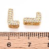 Brass Micro Pave Clear Cubic Zirconia Beads KK-T071-17G-L-3