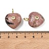 Natural Rhodonite Pendants G-B180-03G-06-3