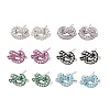 knot Brass Micro Pave Cubic Zirconia Stud Earrings EJEW-C174-01P-2