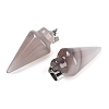 Natural Grey Agate Gemstone Pointed Pendants G-K384-01P-10-2