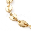Brass Coffee Bean Chain Anklets for Women AJEW-AN00380-2