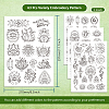 4 Sheets 11.6x8.2 Inch Stick and Stitch Embroidery Patterns DIY-WH0455-041-2
