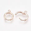 Brass Huggie Hoop Earring Findings X-KK-Q675-52RG-2