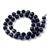 Dyed Natural Sapphire Beads Strands X-G-R482-01-8mm-2