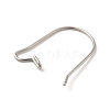 316 Surgical Stainless Steel Hoop Earrings Findings Kidney Ear Wires STAS-E009-6-3