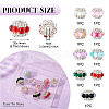 9Pcs 9 Colors Sparkling Acrylic Rhinestone Round Beads OACR-TA0003-92B-4