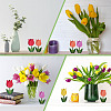 6Pcs 6 Colors Tulip PVC Display Decoration DJEW-WH0042-102-5