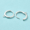 925 Sterling Silver Huggie Hoop Earring Findings STER-K174-15B-S-3