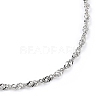 Non-Tarnish 304 Stainless Steel Singapore Chain Necklaces NJEW-JN02930-01-2