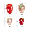 40Pcs Handmade Lampwork 3D Strawberry Beads LAMP-LS0001-10-4
