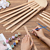 Rectangle Pattern Beech Wood Ceiling Molding AJEW-WH0481-43-3