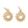 Brass Micro Pave Cubic Zirconia Pendants KK-D386-16G-01-1