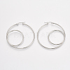 304 Stainless Steel Hoop Earrings STAS-T045-50-1