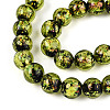 Handmade Foil Glass Beads Strands FOIL-N029-05D-3