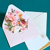 Pop Up 3D Flower Paper Greeting Cards AJEW-L102-01C-1
