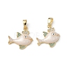 Brass Micro Pave Cubic Zirconia Pendants KK-F924-19A-G02-1
