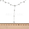 304 Stainless SteelPave Clear Cubic Zirconia Flat Round Link Chain Y Necklaces LS-NJEW-Z088-01P-3