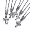 304 Stainless Steel Pendant Necklaces NJEW-O113-03P-1