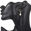 Shell Pearl Leverback Earrings EJEW-JE06905-3
