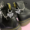 16Pcs 8 Style Cross/Butterfly/Moon Alloy Shoe Decoration HJEW-AB00624-5
