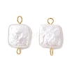 Natural Keshi Pearl Connector Charms PALLOY-JF04243-02-2