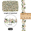 15 Yards Flower Polyester Embroidery Lace Ribbon OCOR-WH0070-77B-2