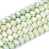 Anti-Tarnish Electroplate Rondelle Glass Beads Strands EGLA-T021-6mm-17-05-1