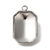 304 Stainless Steel Pendant Cabochon Settings STAS-I310-25P-1