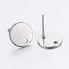 304 Stainless Steel Stud Earring Findings STAS-P198-25-8mm-2