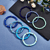 7Pcs 7 Style Handmade Polymer Clay Heishi Surfer Stretch Bracelets Set BJEW-SW00073-06-2