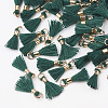 Polycotton(Polyester Cotton) Tassel Pendant Decorations FIND-S275-08G-2