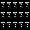 60Pcs Clear Acrylic Flat Round Head Iron Twist Pins FIND-SP0004-66-7