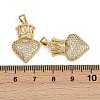Brass Micro Pave Cubic Zirconia Pendants ZIRC-I367-07G-04-3