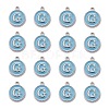 Platinum Plated Alloy Enamel Charms X-ENAM-S118-04G-P-2
