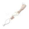 Natural Wood Bead Tassel Pendant Decoraiton HJEW-JM00956-3