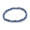 Natural Sodalite Beaded Stretch Bracelets BJEW-A117-A-36-2