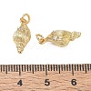 High Polished Ocean Brass Micro Pave Clear Cubic Zirconia Pendants CU-CBAF3CF-02J-01-3