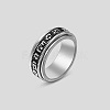 Rotatable 304 Stainless Steel Finger Rings FS-WGF1F3F-19-1