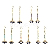 Natural Mixed Gemstone Beaded Dangle Earrings EJEW-JE05717-1