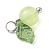 Natural Dyed Malaysia Jade Fruit Charms PALLOY-JF02431-02-4
