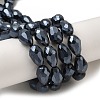 Electroplate Glass Beads Strands EGLA-E010-10x15mm-F03-2