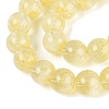 Transparent Half Spray Painted Glass Beads Strands GLAA-Q110-02A-01-3