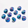 Faceted Glass Rhinestone Charms X-RGLA-F051-12mm-206PS-1