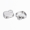 Tarnish Resistant 304 Stainless Steel Pendant Cabochon Settings STAS-K155-15P-2