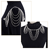 1Pc Polyester & Rhinestone Sexy Shoulder Bra Body Chain AJEW-WR0002-65-4