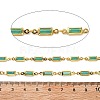 Brass Glass Rectangle Link Chains CHC-R001-01G-04-2
