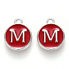 Platinum Plated Alloy Enamel Charms X-ENAM-S118-03M-P-1
